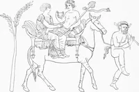 An illustration from Studies in ancient furniture; couches and beds of the Greeks, Etruscans and Romans (1905)