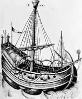 An illustration from Ships & ways of other days (1913)