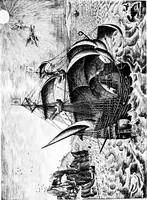 An illustration from Ships & ways of other days (1913)