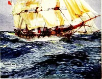 An illustration from Ships & ways of other days (1913)