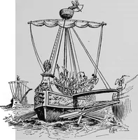 An illustration from Ships & ways of other days (1913)