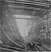 An illustration from Lake ship yard methods of steel ship construction (1907)