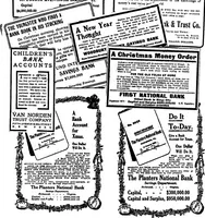 An illustration from Pushing your business : a textbook of advertising; giving practical advice on advertising for banks, trust companies, safe deposit companies, investment brokers, real estate dealers, insurance agents and all interested in promoting their business by judicious advertising (1911)