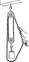 An illustration from The elements of applied mathematics including kinetics, statics, and hydrostatics (1894)