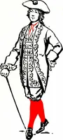 An illustration from The spring book of B. Kuppenheimer & Co. : illustrating a new century of clothing-radically different from the old-and incidentally depicting the more striking chances in men's wear during the past one hundred year (1900)