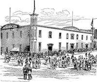 An illustration from Presidential nominations and elections; a history of American conventions, national campaigns, inaugurations and campaign caricature, with numerous illustrations (1916)