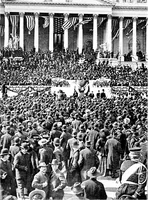 An illustration from Presidential nominations and elections; a history of American conventions, national campaigns, inaugurations and campaign caricature, with numerous illustrations (1916)