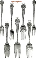 Picture 79 of 112 from Georgian: a pattern of spoons, forks and all other pieces of table flat ware is fully shown in this book, in which is also given an account of the chief events of the war of the revolution and the acts of oppression which preceded and provoked it... (1906), leaf 68