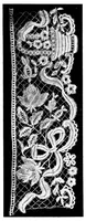 An illustration from The art of bobbin lace : a practical text book of workmanship in antique and modern lace including Geneoese, point de flandre bruges guipure, duchesse, Honiton, "raised" Honiton, applique, and Bruxelles : also how to clean and repair valuable lace, etc. (1911)