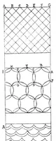 An illustration from The art of bobbin lace : a practical text book of workmanship in antique and modern lace including Geneoese, point de flandre bruges guipure, duchesse, Honiton, "raised" Honiton, applique, and Bruxelles : also how to clean and repair valuable lace, etc. (1911)