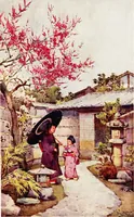 An illustration from The flowers and gardens of Japan (1908)
