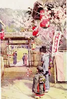 An illustration from The flowers and gardens of Japan (1908)