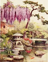 An illustration from The flowers and gardens of Japan (1908)