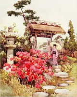 An illustration from The flowers and gardens of Japan (1908)