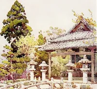 An illustration from The flowers and gardens of Japan (1908)