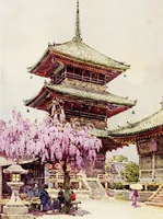 An illustration from The flowers and gardens of Japan (1908)