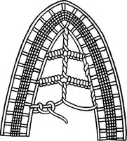 An illustration from The Priscilla Battenberg and point lace book; a collection of lace stitches with working directions for braid laces (1912)