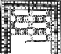 An illustration from The Priscilla Battenberg and point lace book; a collection of lace stitches with working directions for braid laces (1912)