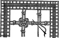 An illustration from The Priscilla Battenberg and point lace book; a collection of lace stitches with working directions for braid laces (1912)