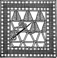 An illustration from The Priscilla Battenberg and point lace book; a collection of lace stitches with working directions for braid laces (1912)