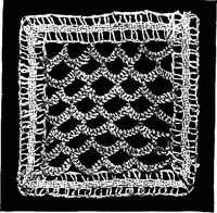 An illustration from The Priscilla Battenberg and point lace book; a collection of lace stitches with working directions for braid laces (1912)