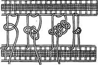 An illustration from The Priscilla Battenberg and point lace book; a collection of lace stitches with working directions for braid laces (1912)