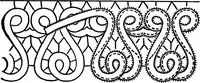 An illustration from The Priscilla Battenberg and point lace book; a collection of lace stitches with working directions for braid laces (1912)
