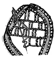 An illustration from Lace, ancient and modern; Comprising a history of its origin and manufacture, with instructions concerning the manner of making it (1880)