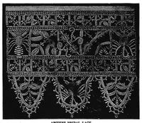An illustration from Lace, ancient and modern; Comprising a history of its origin and manufacture, with instructions concerning the manner of making it (1880)