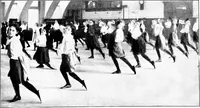 An illustration from Folk-dances and singing games; Dances of the people (1909)