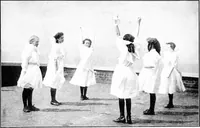 An illustration from Folk-dances and singing games; Dances of the people (1909)