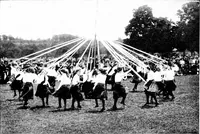 An illustration from Folk-dances and singing games; Dances of the people (1909)