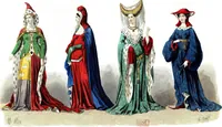 An illustration from The history of fashion in France, or, The dress of women from the Gallo-Roman period to the present time (1882)