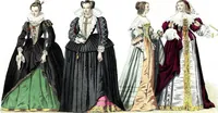 An illustration from The history of fashion in France, or, The dress of women from the Gallo-Roman period to the present time (1882)