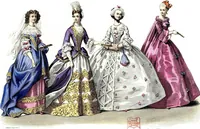 An illustration from The history of fashion in France, or, The dress of women from the Gallo-Roman period to the present time (1882)