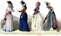 An illustration from The history of fashion in France, or, The dress of women from the Gallo-Roman period to the present time (1882)