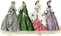 An illustration from The history of fashion in France, or, The dress of women from the Gallo-Roman period to the present time (1882)