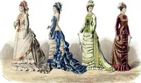 An illustration from The history of fashion in France, or, The dress of women from the Gallo-Roman period to the present time (1882)