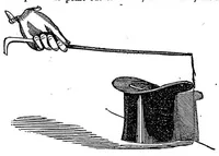 An illustration from The sociable, or, One thousand and one home amusements : containing acting proverbs, dramatic charades, acting charades, or drawing-room pantomimes, musical burlesques, tableaux vivants, parlor games, games of action, forfeits, science in sport, and parlor magic, and a choice collection ofcurious mental and mechanical puzzles, &c., &c. : illustrated with nearly three hundred engravings and diagrams, the whole being a fund of never-endingentertainment (1858)