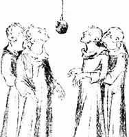 An illustration from The traditional games of England, Scotland, and Ireland, with tunes, singing-rhymes, and methods of playing according to the variants extant and recorded in different parts of the Kingdom; (1894)