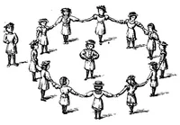 An illustration from The traditional games of England, Scotland, and Ireland, with tunes, singing-rhymes, and methods of playing according to the variants extant and recorded in different parts of the Kingdom; (1894)