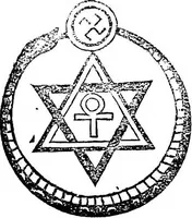 An illustration from Thoughts on Bagavad Gita : a series of twelve lectures read before the branch Theosophical Society, Kumbhakonam (1893)