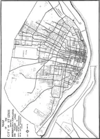 An illustration from Problems of St. Louis, being a description, from the city planning standpoint, of past and present tendencies of growth, with general suggestions for impending issues and necessary future improvements. The City Plan Commission, St. Louis, Mo., Harland Bartholomew, engineer (1917)