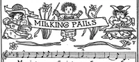 An illustration from Children's singing games : with the tunes to which they are sung : 1st-2nd series (1894)