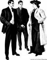 Picture 4 of 13 from Styles for men : a book issued to show authoritatively what is fashionable and correct for fall and winter 1907-'08 (1907), leaf 10
