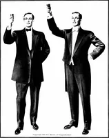 An illustration from Styles for men : a book issued to show authoritatively what is fashionable and correct for fall and winter 1907-'08 (1907)