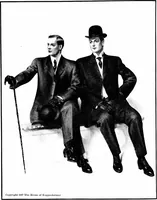 An illustration from Styles for men : a book issued to show authoritatively what is fashionable and correct for fall and winter 1907-'08 (1907)