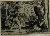 An illustration from Cupidoos mengelwerken, of, Minnespiegel der deugden : bestaande uit stightelyke zinnebeelden (1728)