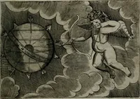 An illustration from Cupidoos mengelwerken, of, Minnespiegel der deugden : bestaande uit stightelyke zinnebeelden (1728)