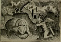 An illustration from Cupidoos mengelwerken, of, Minnespiegel der deugden : bestaande uit stightelyke zinnebeelden (1728)